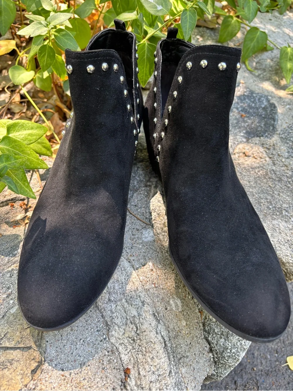 Sam Edelman circus Black Studded Suede Ankle Boots - Women